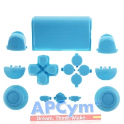 Pack Completo Botones Mando Ps4 Azul Cian