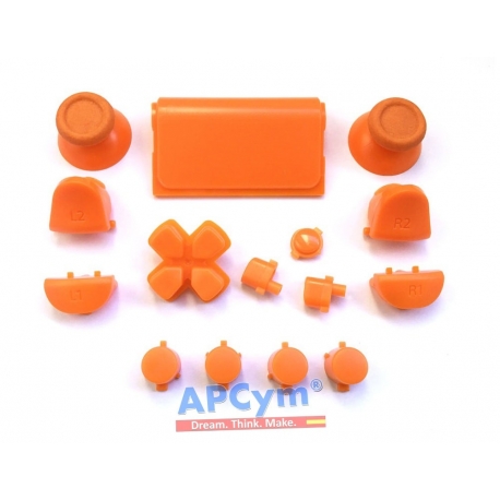 Pack Completo Botones Mando Ps4 Naranja 