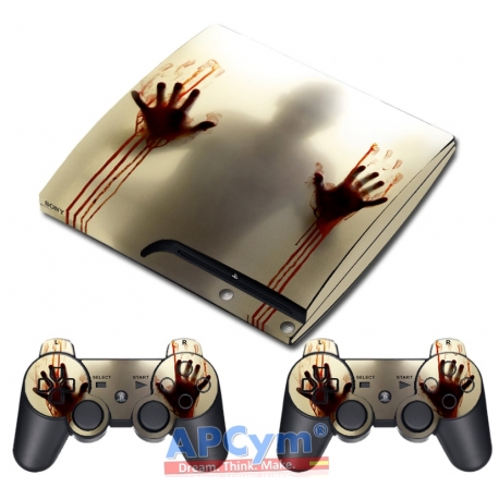 Vinilo PS3 Slim Zombie Manos de Sangre