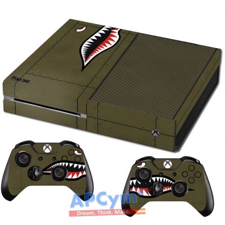 Vinilo Xbox One Avion segunda guerra mundial tiburon