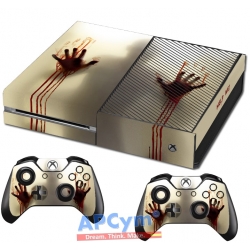 Vinilo Xbox One zombies manos de sangre