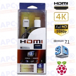 Cable HDMI FULL HD 4K 3D Chapado en Oro