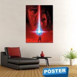 Poster Star Wars Ultimo Jedi con Protector en Brillo