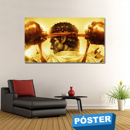 Poster Ryu con Protector en Brillo