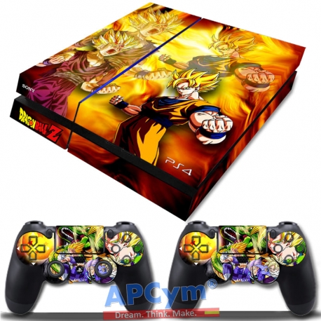 Vinilo Playstation 4 Dragon Ball Z Yellow - APCym - Tienda Vinilos para Consolas, Vinilos para Thermomix TM31, Thermomix TM5, TM21 y TM6. Mandos Arcade Retro para Raspberry Pi y PS4.