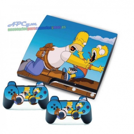 Vinilo Playstation 3 Slim Modelo Simpsons