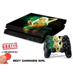 Vinilo Playstation 4 Modelo Sexy Cannabis Girl