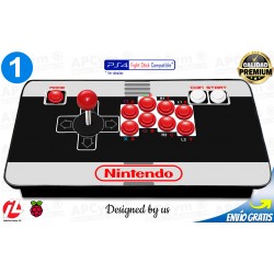 Mando Arcade Recreativa 1 Player para Raspberry Pi 3 y Pi 4 / PC / PS4 / PS3