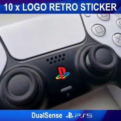10 x Unidades Vinilo Retro Logo para Mando PS5