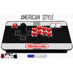 Joystick Arcade Americano Recreativa 1 Jugador para Raspberry Pi 3 y Pi 4 / PC / PS3 / MAC