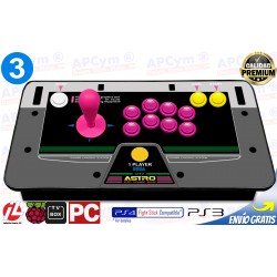 Mando Recreativa Arcade 1 Player para Raspberry Pi 3 y Pi 4 / PC / PS4 / PS3 / ANDROID