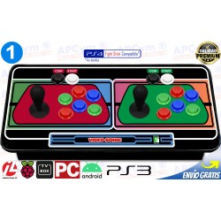 Mando Arcade USB 2 Jugadores para Raspberry Pi 3 y Pi 4 / PC / PS3 / TV BOX