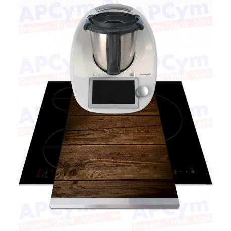 Tabla + Vinilo + Ruedas para Robots de Cocina Efecto Madera