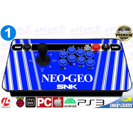 Mando Recreativa Arcade 1 Player para Raspberry Pi 3 y Pi 4 / PC / PS4 / PS3