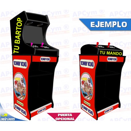 Pie / Pedestal Arcade en Negro. Mueble Recreativa para Mandos Retro o Apoyar tu Bartop