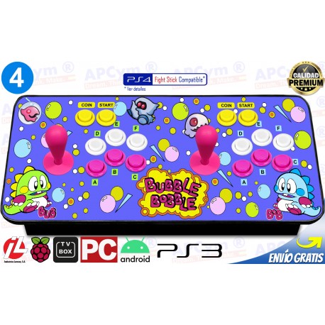 Mando Arcade USB 2 Jugadores para Raspberry Pi 3 y Pi 4 / PC / PS3 / TV BOX