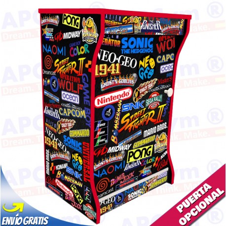 Pie / Pedestal Arcade en Negro. Mueble Recreativa para Mandos Retro o Apoyar tu Bartop