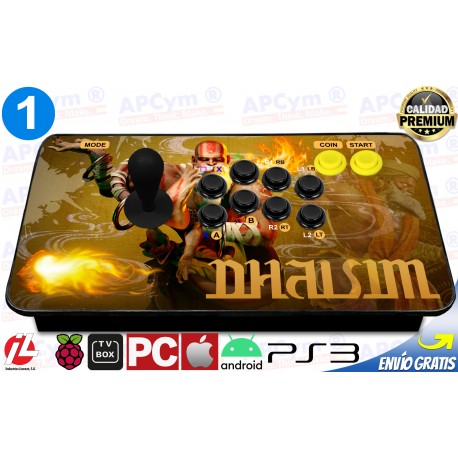 Mando Recreativa Arcade 1 Player para Raspberry Pi 3 y Pi 4 / PC / PS4 / PS3 / ANDROID