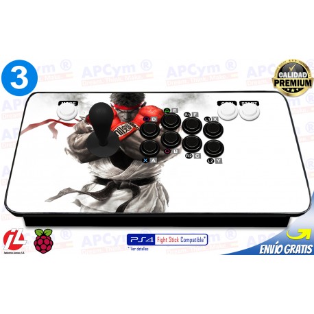 Mando Recreativa Arcade 1 Player para Raspberry Pi 3 y Pi 4 / PC / PS4 / PS3 / ANDROID